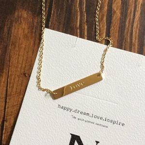 Jook and Nona “Love” Tag Necklace